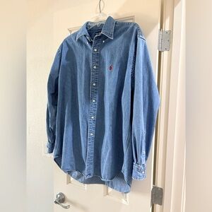 Ralph Lauren Men's Blue Button Down Shirt